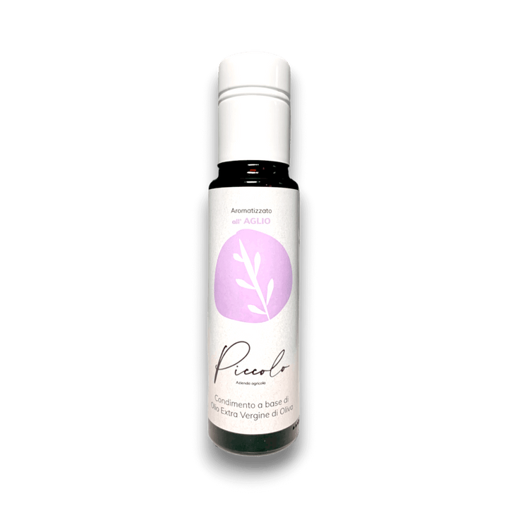 OLIO EXTRA VERGINE DI OLIVA AROMATIZZATO ALL'AGLIO - 100 ml - Bottiglia