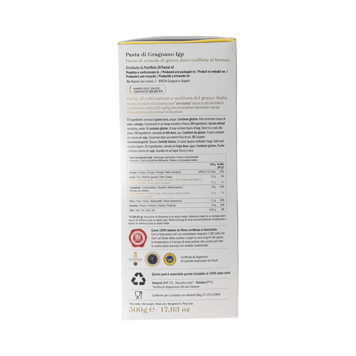 PASTA MISTA DI GRAGNANO IGP - 500 g - Etichetta 3