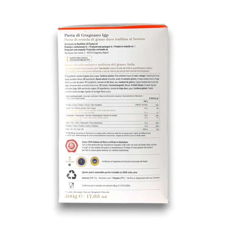 FUSILLONE DI GRAGNANO IGP - 500 g - Etichetta 3