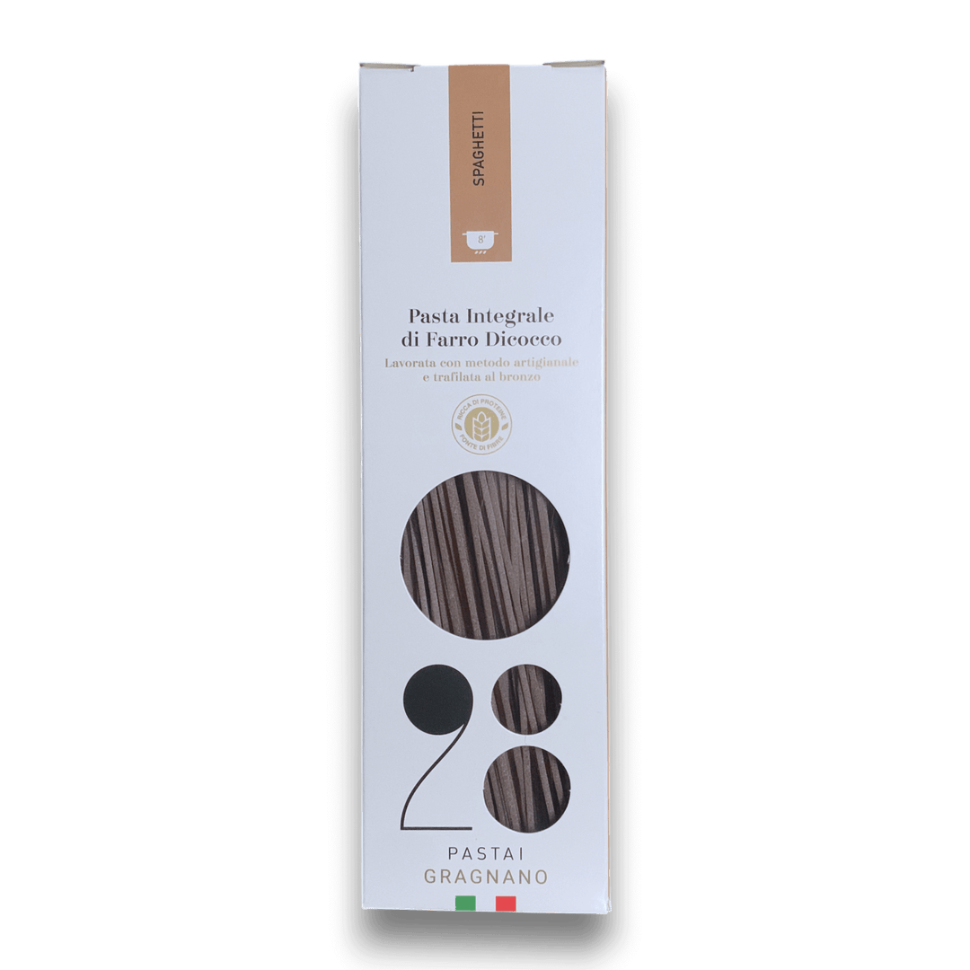 SPAGHETTI INTEGRALI DI FARRO DICOCCO - 500 g - Etichetta 1