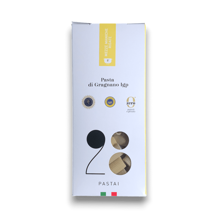 MEZZE MANICHE RIGATE DI GRAGNANO IGP - 500 g - Etichetta 1