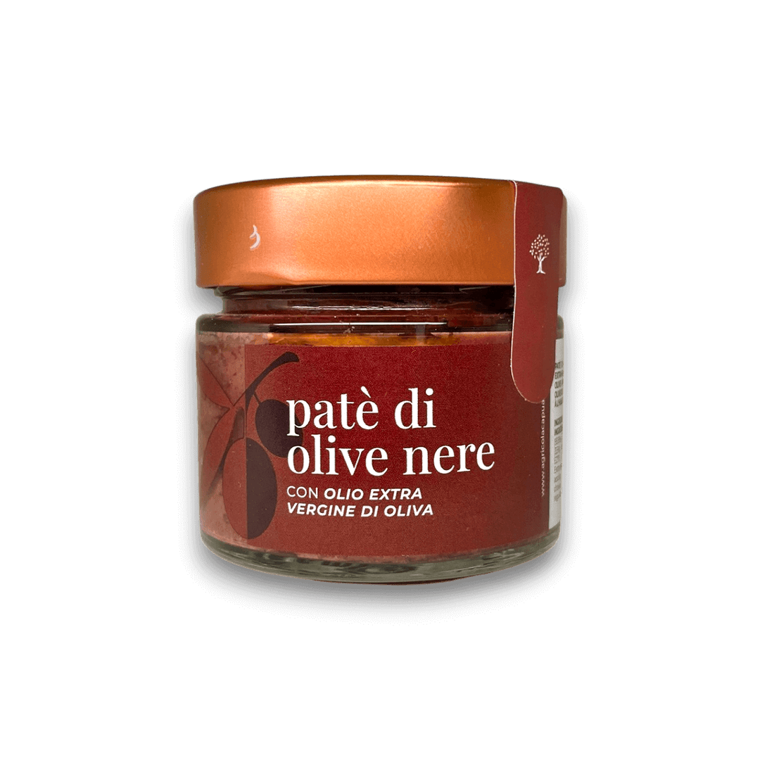 PATÈ DI OLIVE NERE E OLIO EVO - 156 ml - Vaso