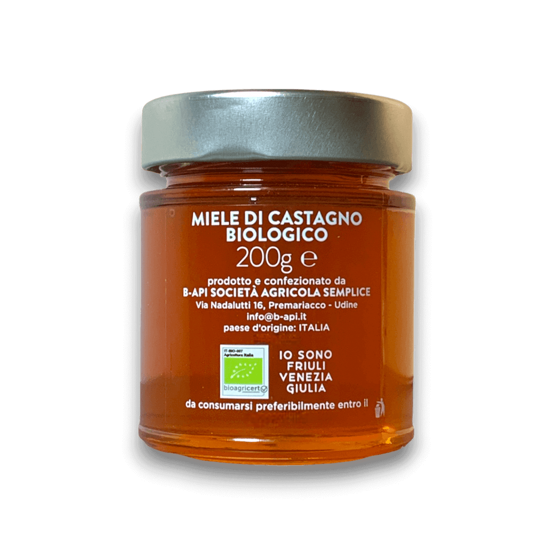 MIELE DI CASTAGNO BIOLOGICO - 200 g - Etichetta