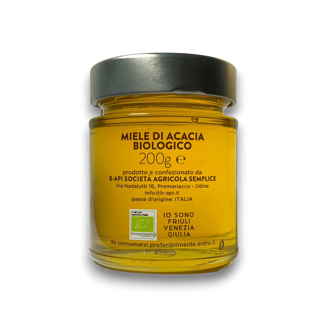 MIELE DI ACACIA BIOLOGICO - 200 g - Etichetta