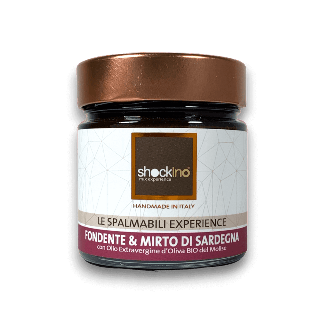 CREMA SPALMABILE FONDENTE E MIRTO DI SARDEGNA - 200 g - Vaso