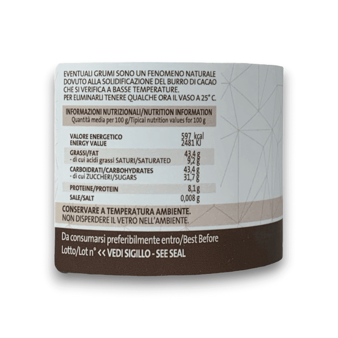 CREMA SPALMABILE - FONDENTE E MANDORLE DI SICILIA - 200 g - Etichetta 2