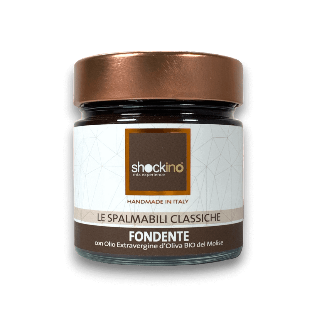 CREMA SPALMABILE - FONDENTE E MANDORLE DI SICILIA - 200 g - Vaso