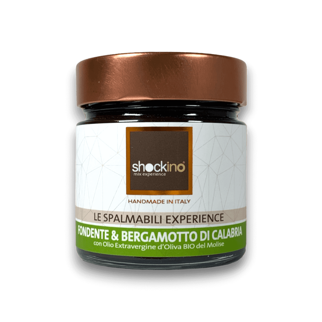 CREMA SPALMABILE - FONDENTE E BERGAMOTTO DI CALABRIA - 200 g - Vaso