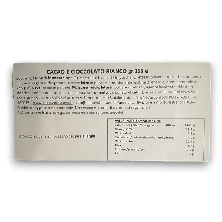 Cantucci Cacao e Cioccolato Bianco - 250 g