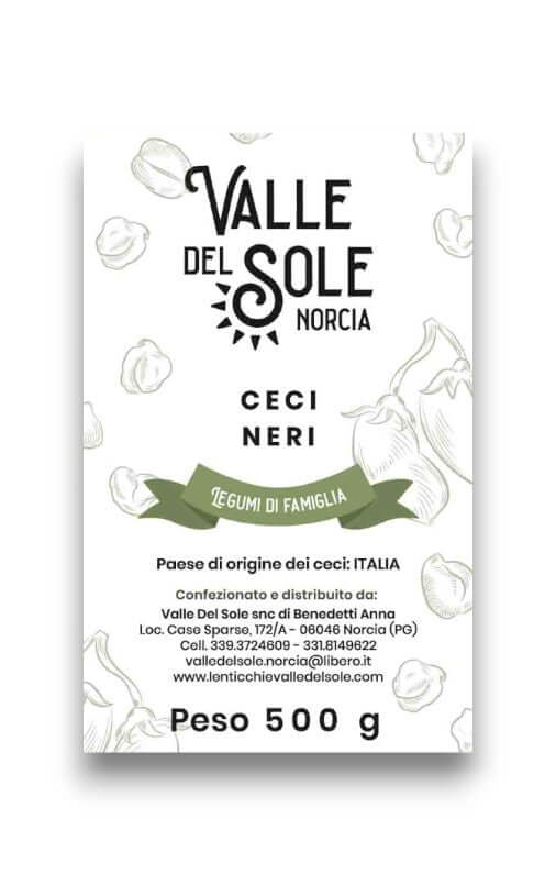 Ceci Neri Italiani Secchi - 500 g