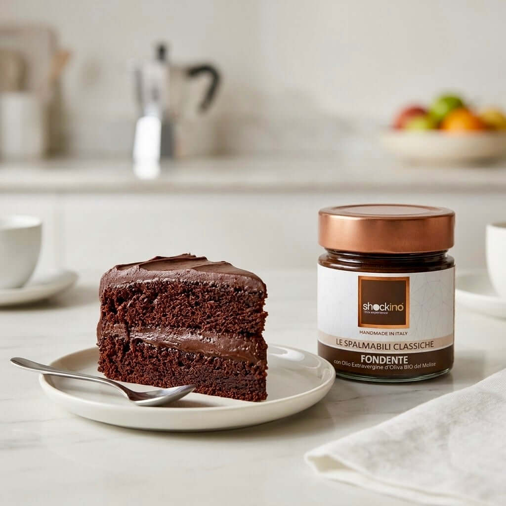 Crema Spalmabile Fondente e Mandorle di Sicilia - 200 g