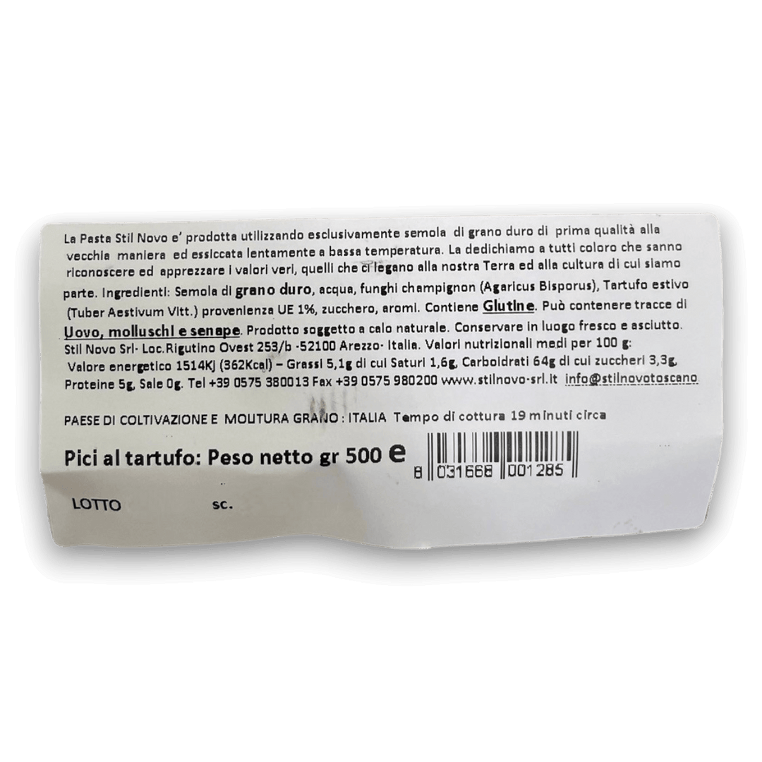 Pici al Tartufo – Artigianali - 500 g