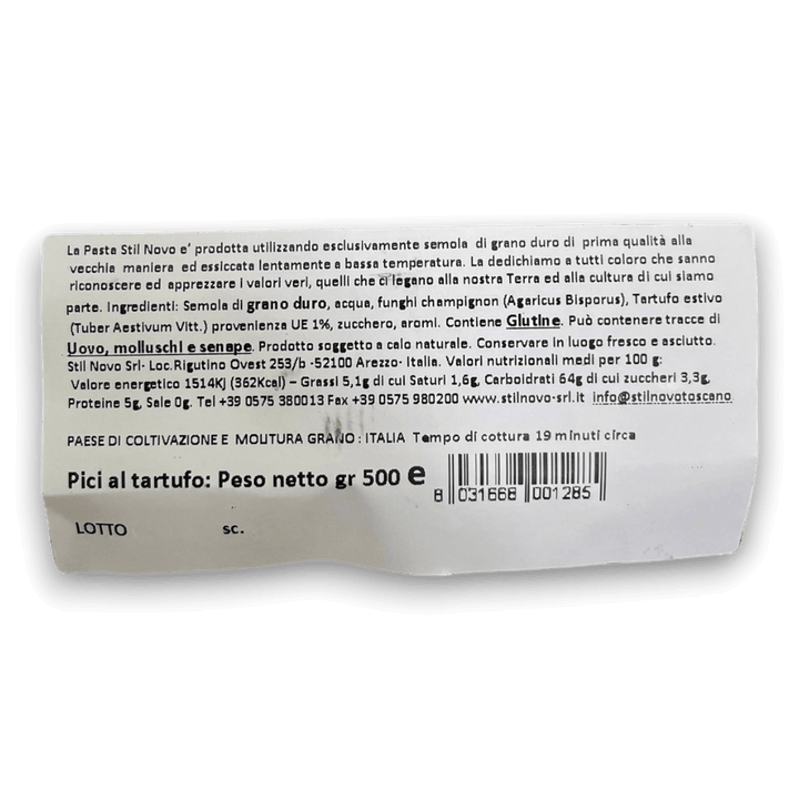 Pici al Tartufo – Artigianali - 500 g