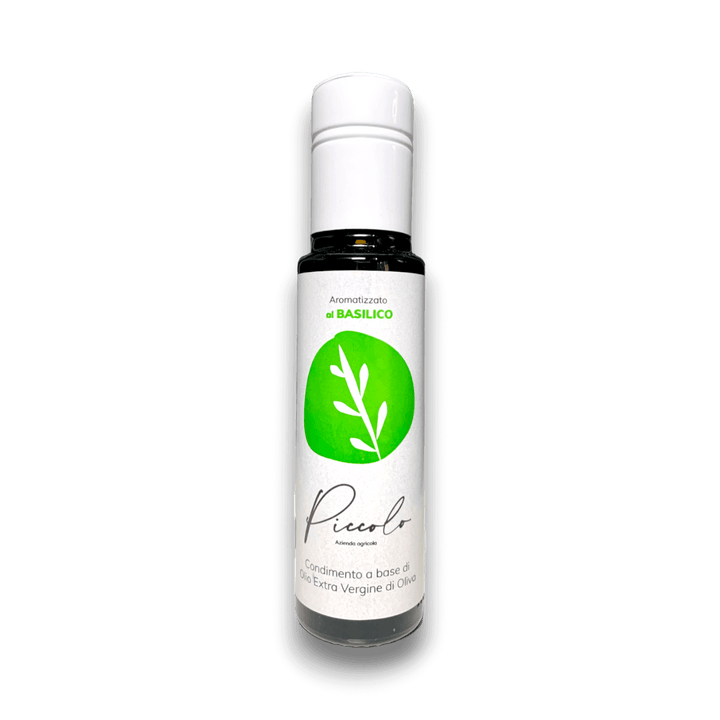 OLIO EXTRAVERGINE DI OLIVA CON AROMA NATURALE AL BASILICO - 100 ml