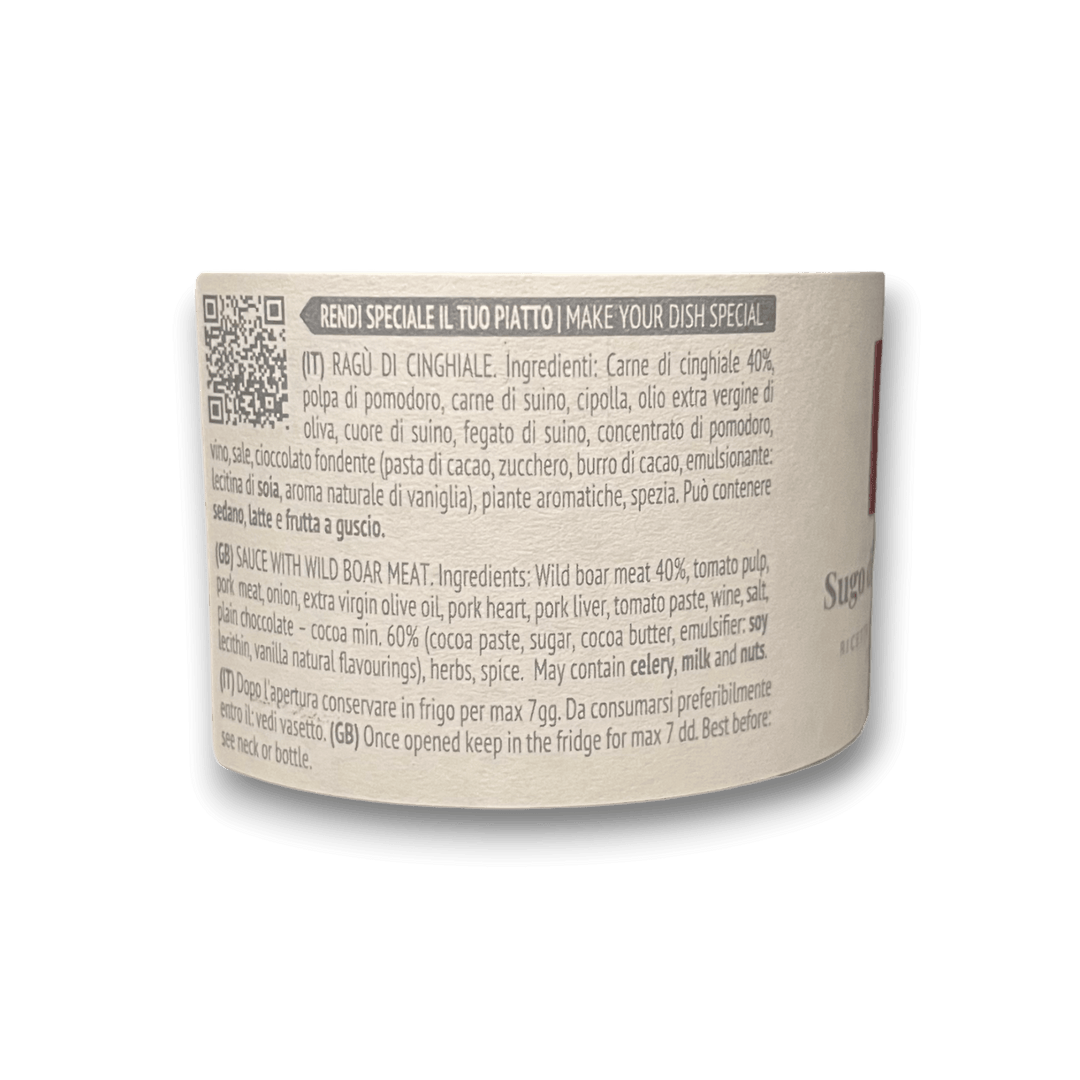 Ragù di Cinghiale - Artigianale - 180 g