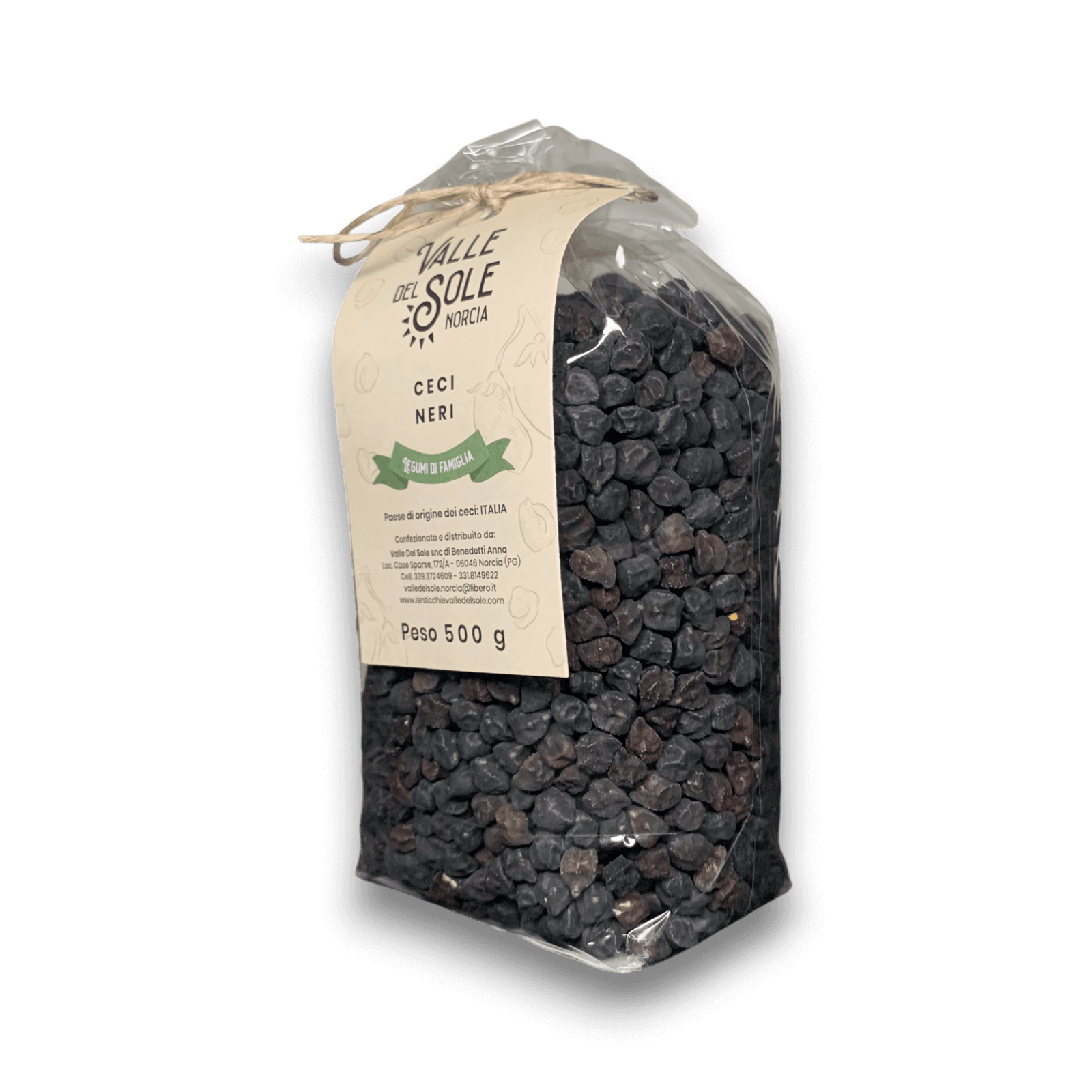 CECI NERI - ANTICHI LEGUMI ITALIANI - 500 gr - Confezione