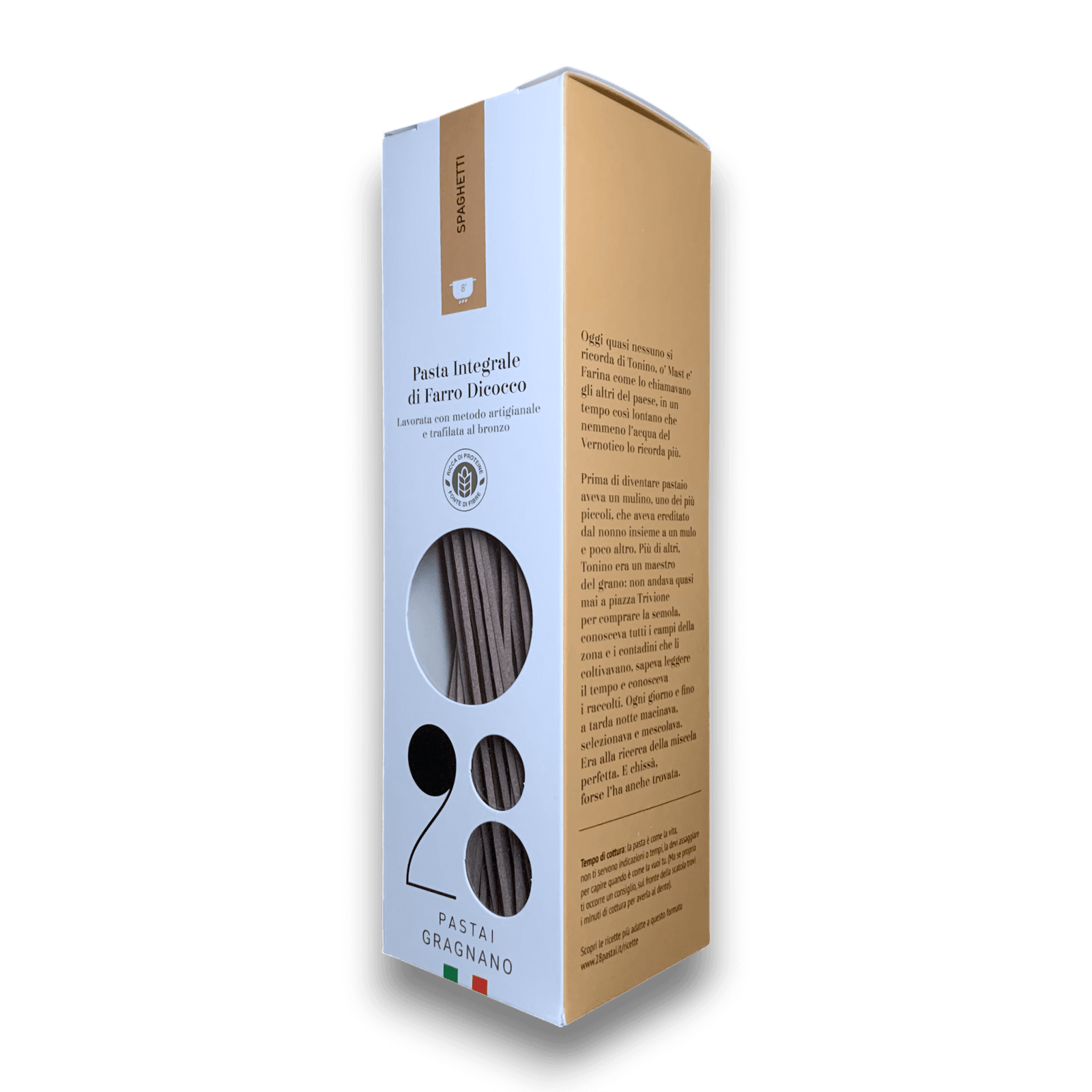 SPAGHETTI INTEGRALI DI FARRO DICOCCO - 500 g - Confezione