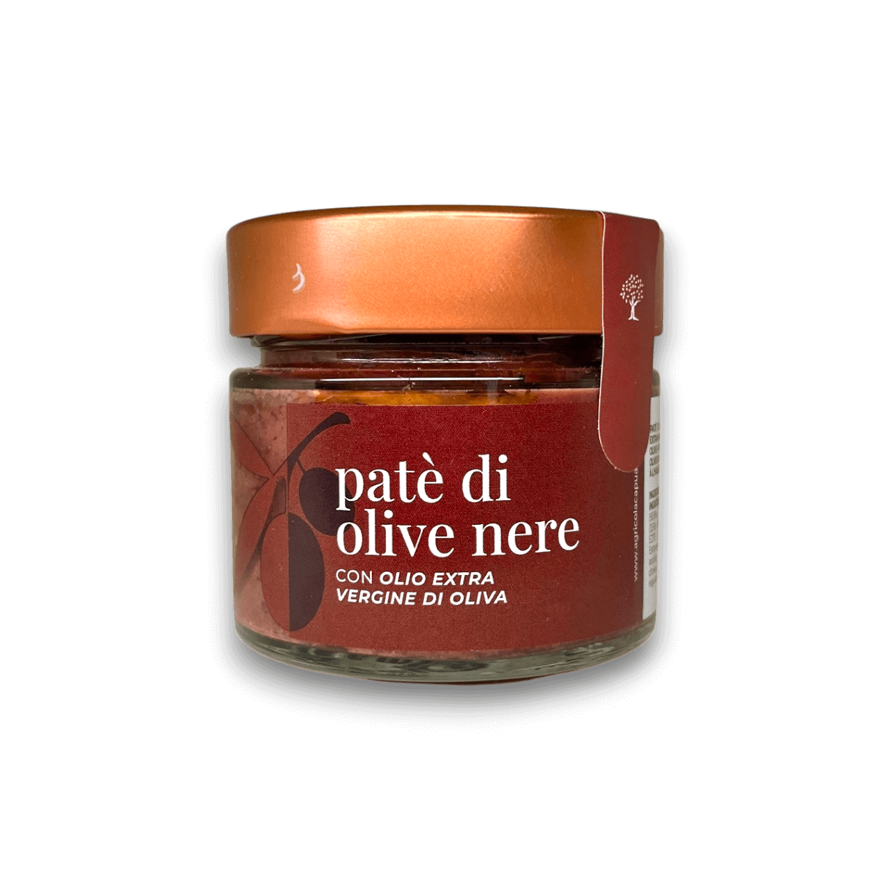 PATÈ DI OLIVE NERE E OLIO EVO - 156 ml - Vaso