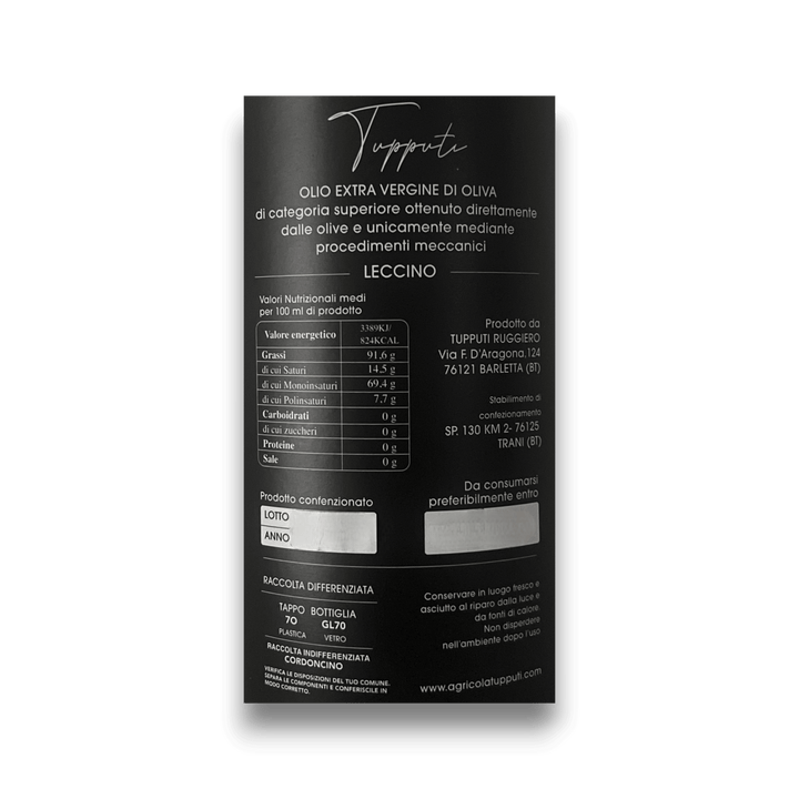 Olio EVO Leccino Monocultivar - 500 ml