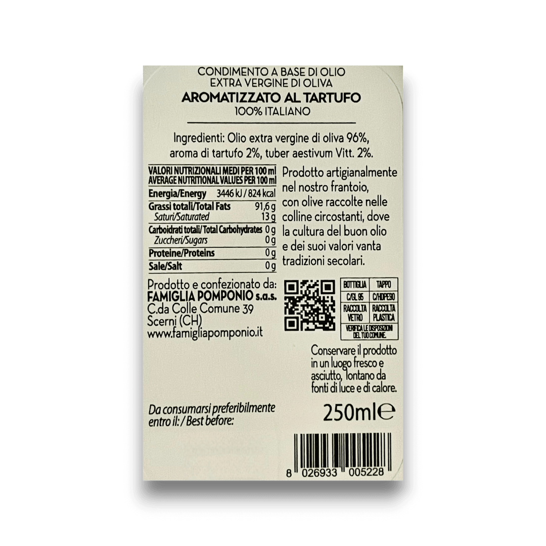 Condimento a base di Olio EVO e Tartufo - 250 ml