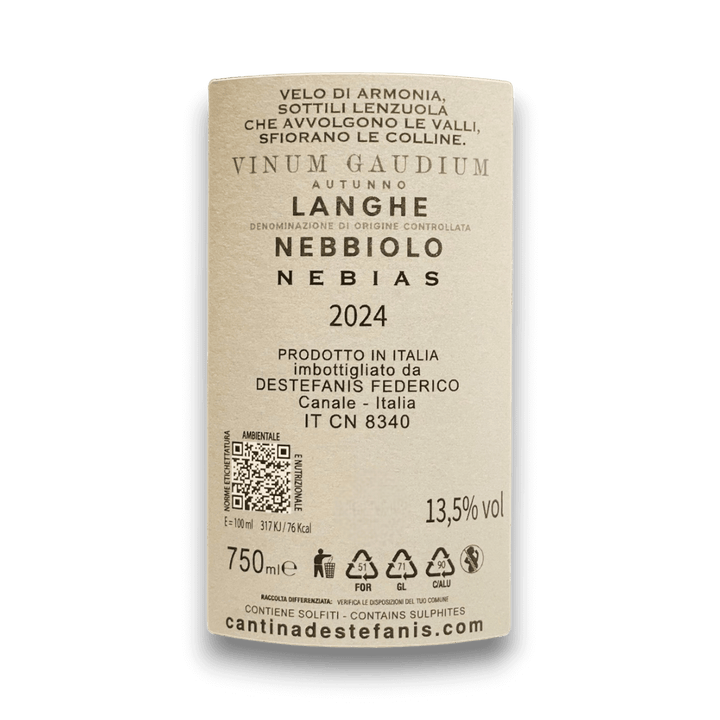 Langhe DOC Nebbiolo - Nebias - 750 ml