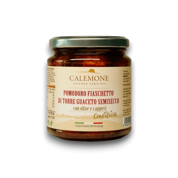Pomodoro Fiaschetto in Olio Evo con Olive e Capperi - 280 g