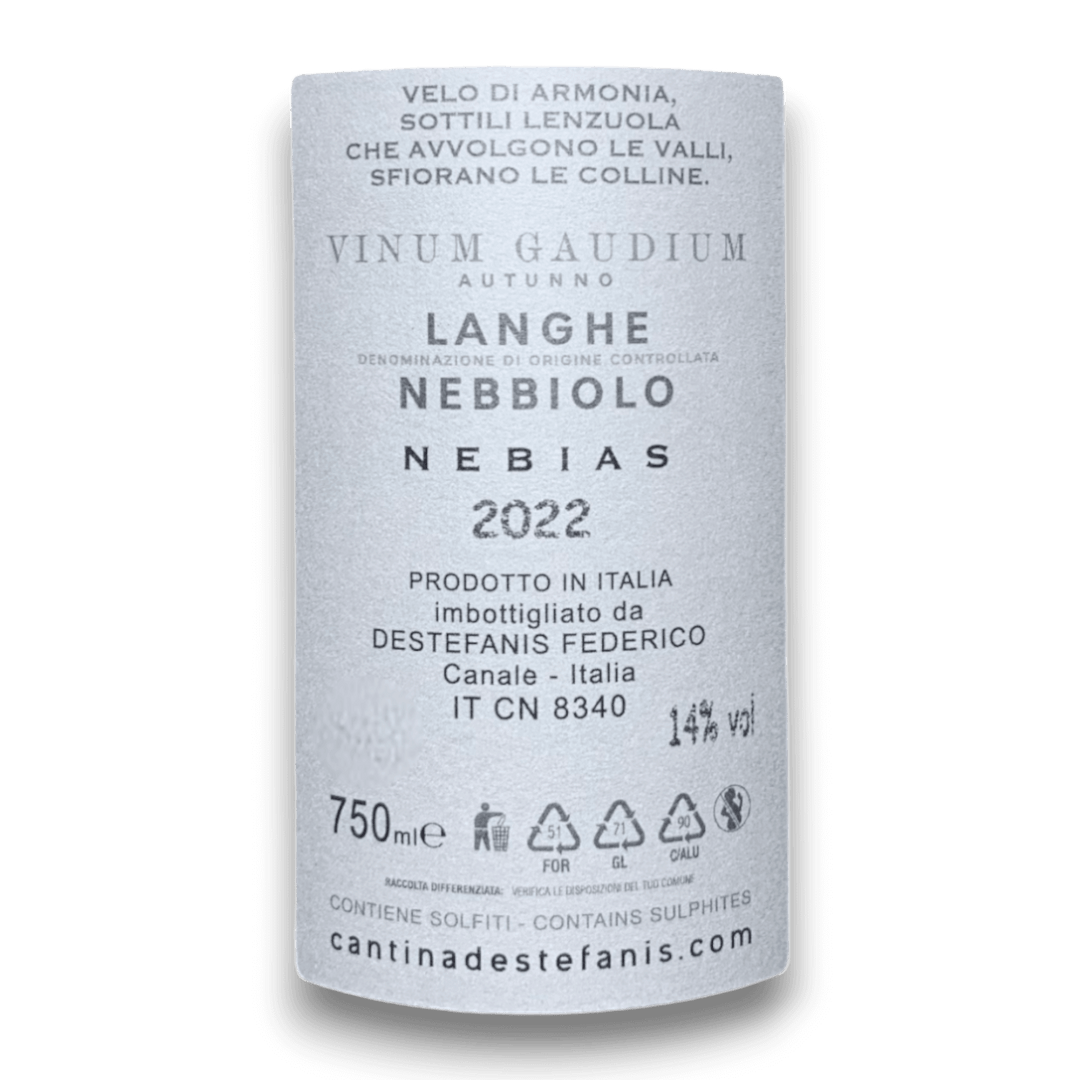 LANGHE DOC NEBBIOLO 2022 - NEBIAS - 750 ml