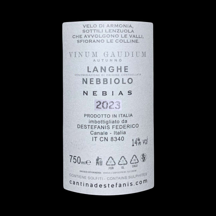 LANGHE DOC NEBBIOLO 2023 - NEBIAS - 750 ml (copia)