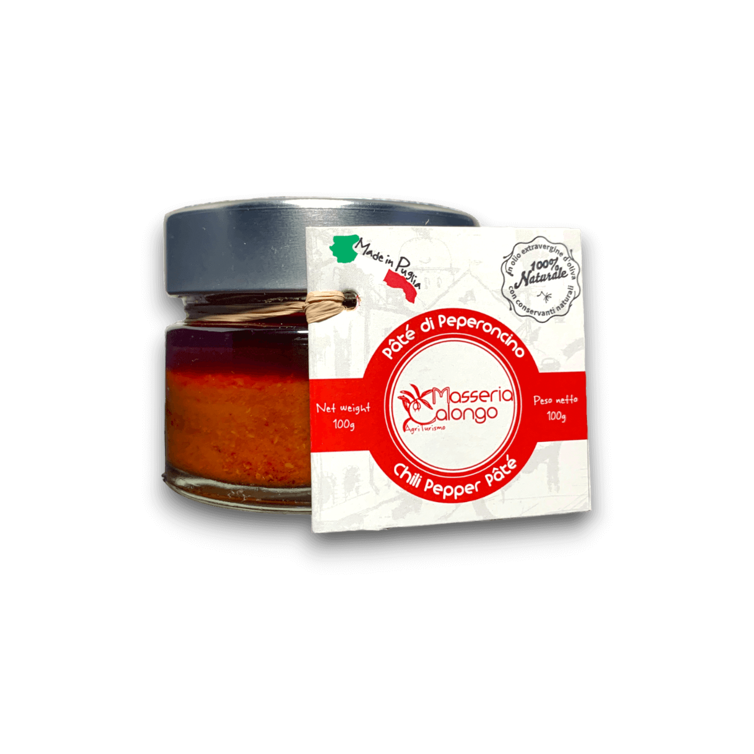 PATÉ DI PEPERONCINO PICCANTE - 100 g - Vaso