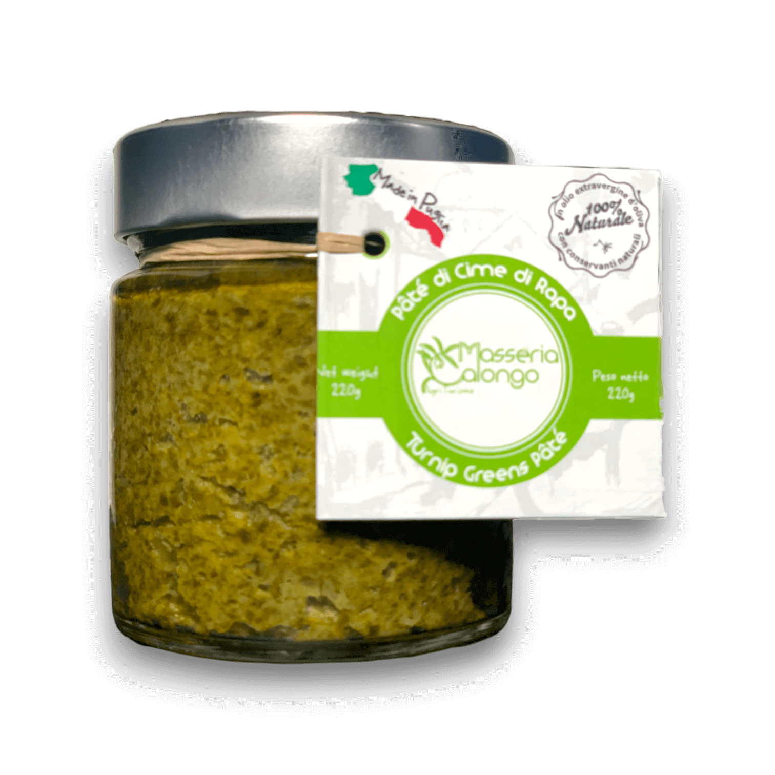 PATÈ DI CIMA DI RAPA PUGLIESE - 220 g - Vaso