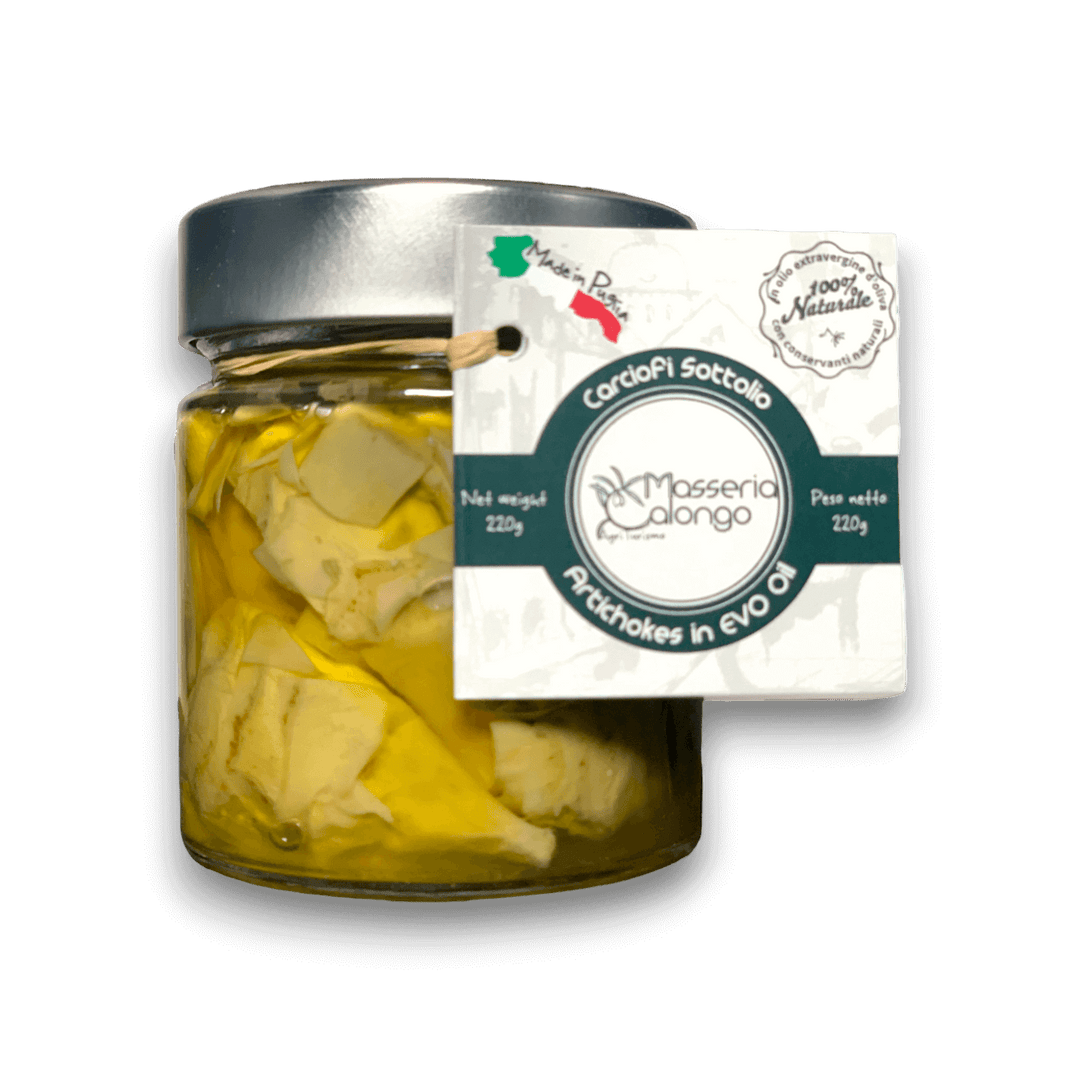 CARCIOFI A SPICCHI - IN OLIO EXTRA VERGINE DI OLIVA - 220 g