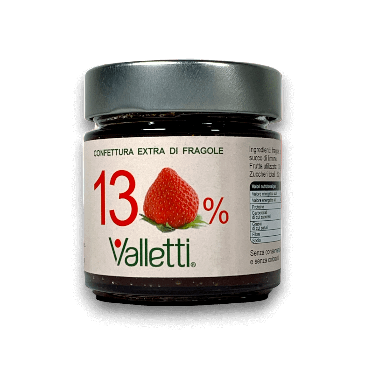 CONFETTURA EXTRA ALLE FRAGOLE - 250 g - Vaso