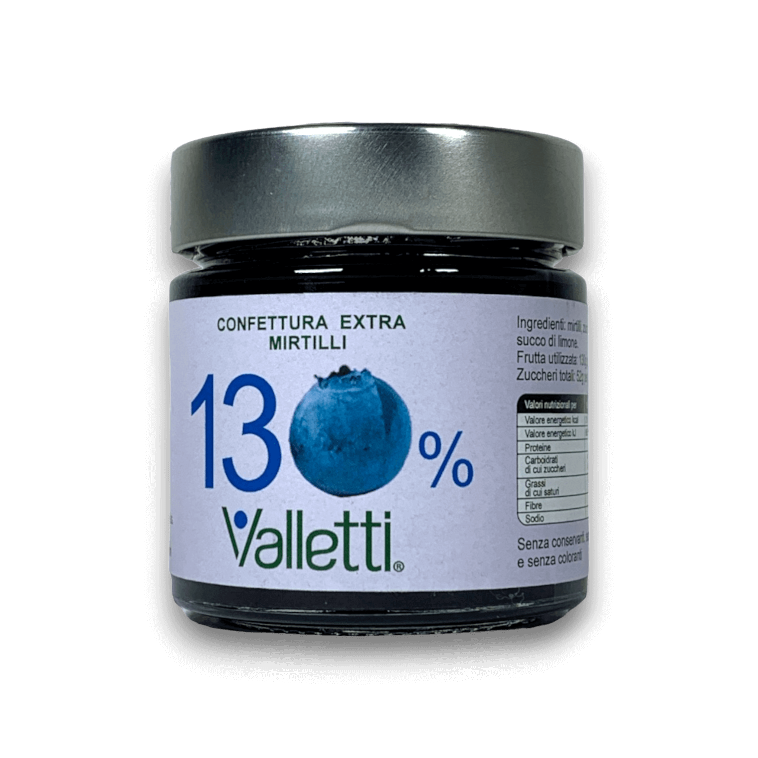 CONFETTURA EXTRA AI MIRTILLI - 250 g - Vaso