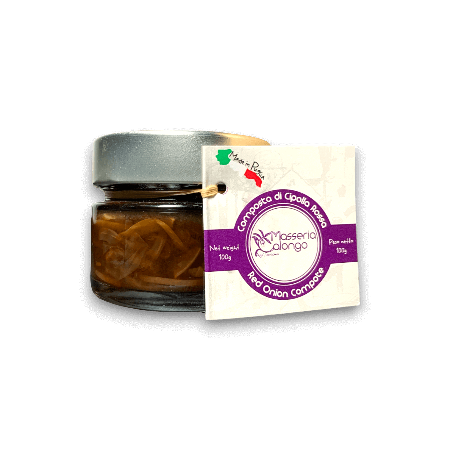 COMPOSTA DI CIPOLLA ROSSA - 100 g - Vaso
