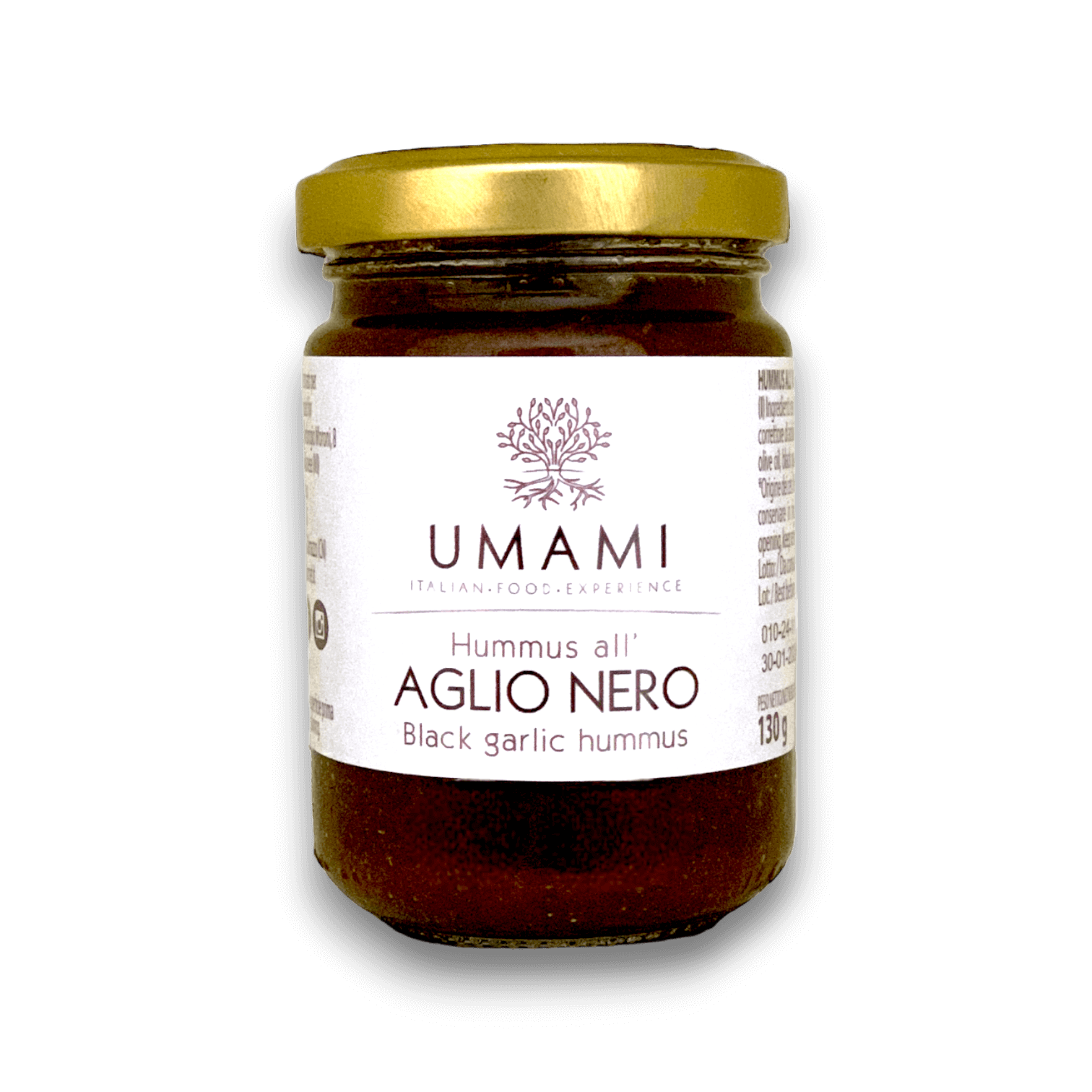 HUMMUS ALL' AGLIO NERO ITALIANO - 130 g - Vaso