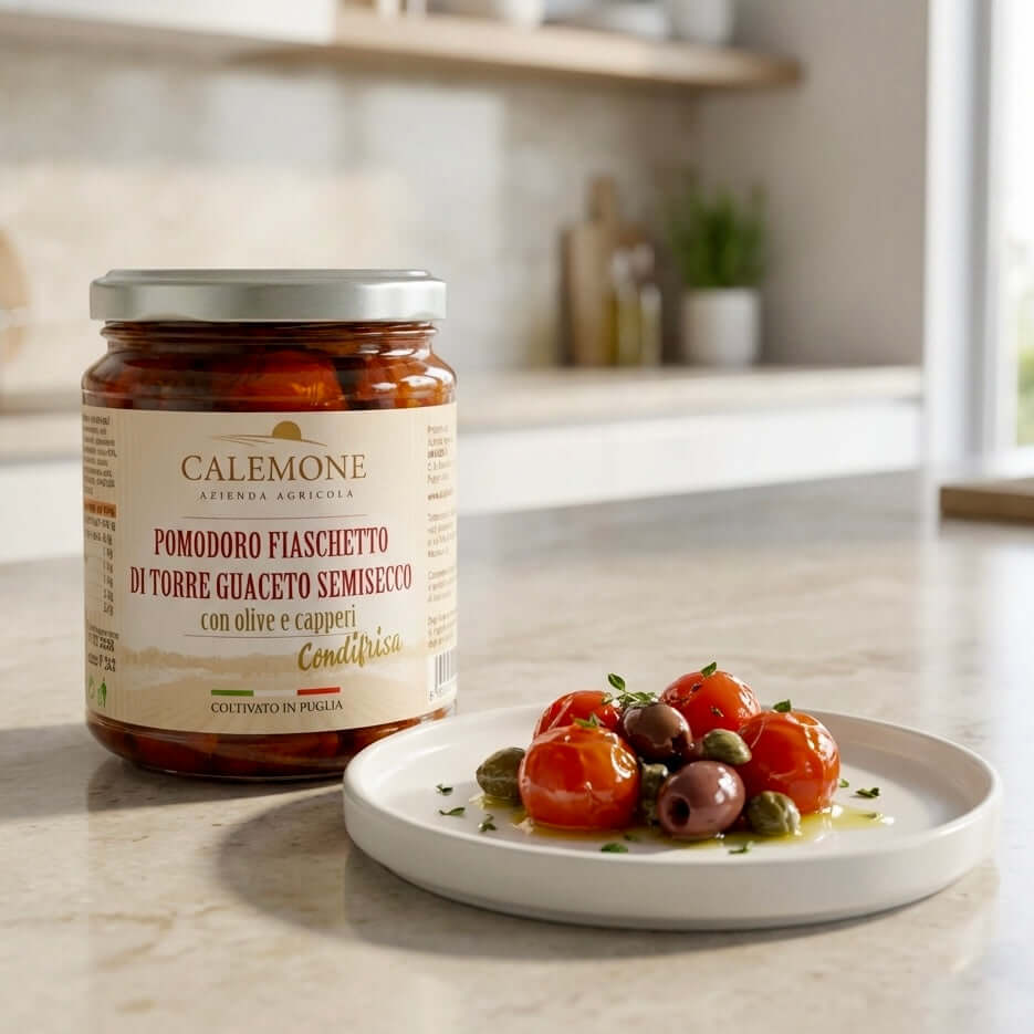 Pomodoro Fiaschetto in Olio Evo con Olive e Capperi - 280 g