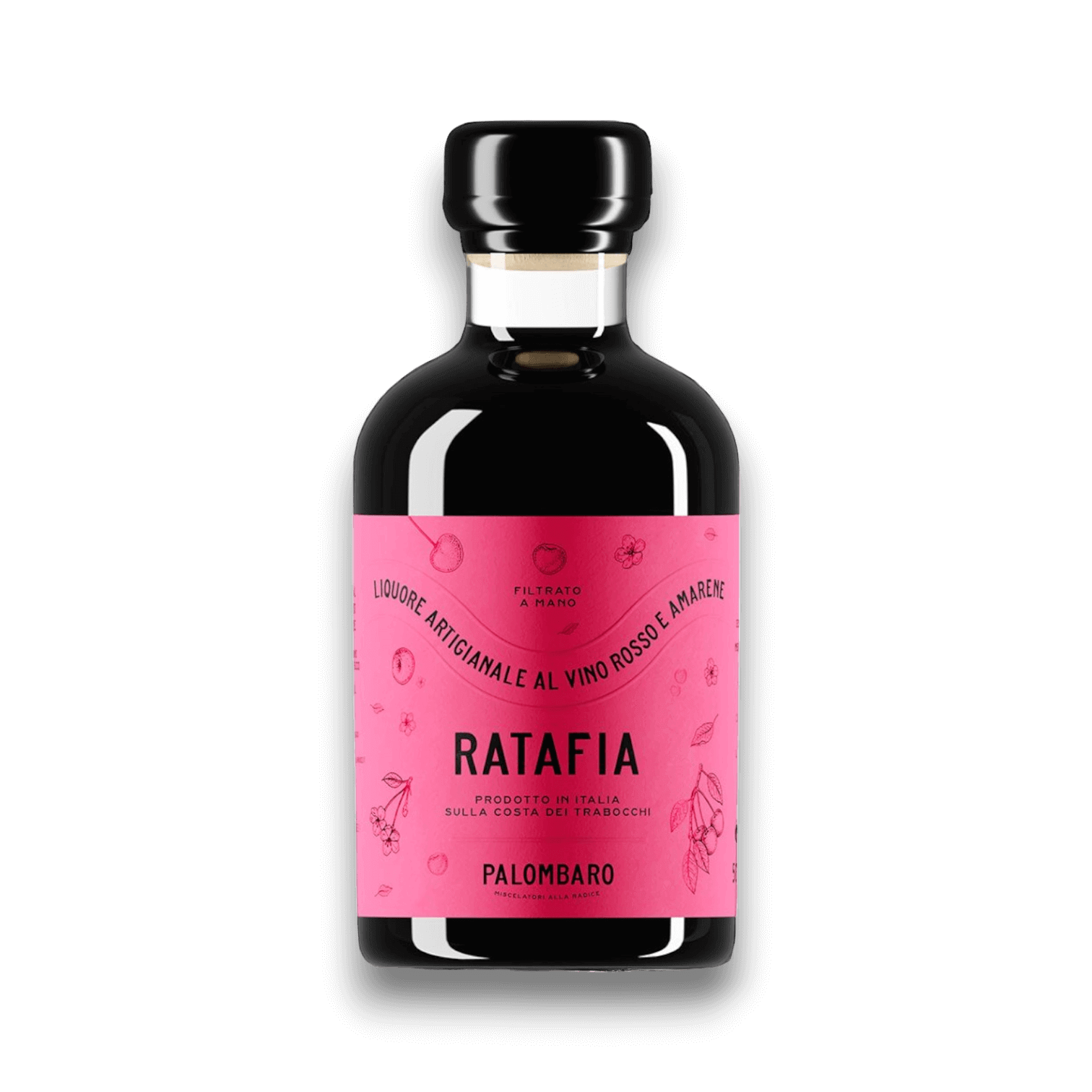 RATAFIA - LIQUORE ARTIGIANALE AL VINO ROSSO E AMARENE - 500 ml - Bottiglia