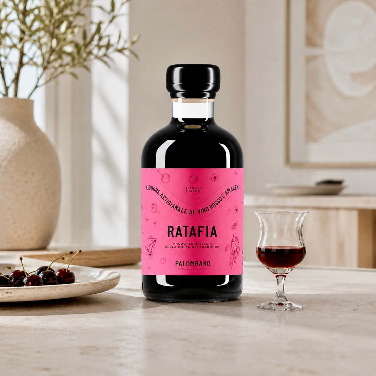 Ratafia - Liquore Artigianale Vino Rosso e Amarene - 500 ml