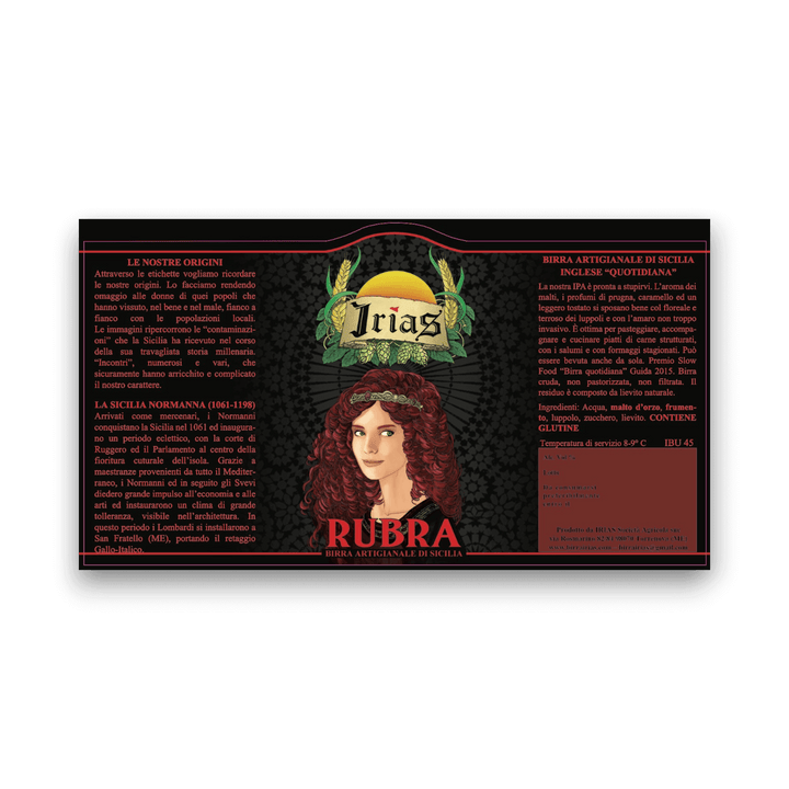 BIRRA RUBRA - IPA ARTIGIANALE SICILIANA - 330 ml